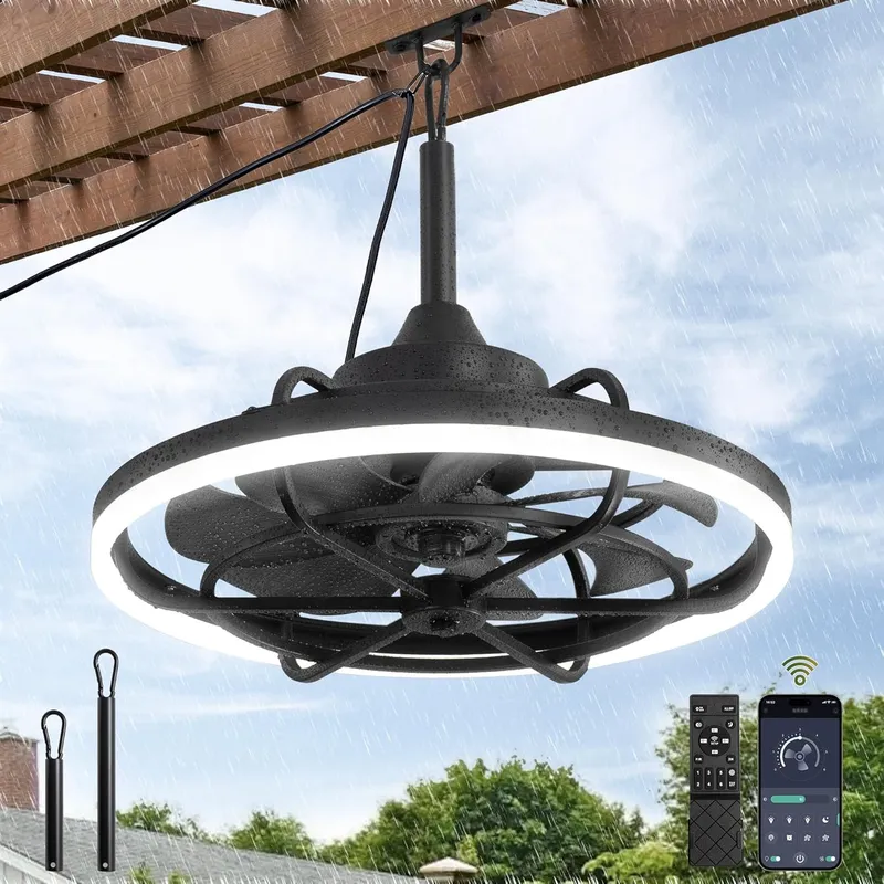 Fanbulous 20 Inch Outdoor Ceiling Fans with Light